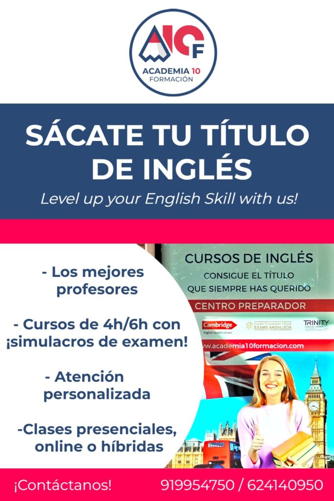 Flyer oferta título de inglés