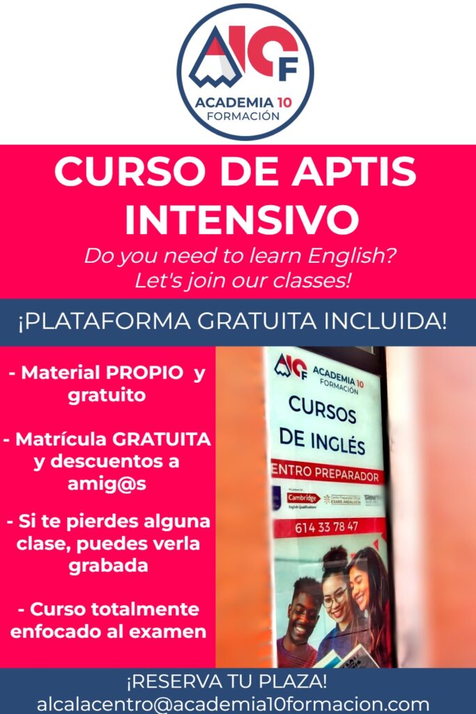 Flyer curso intensivo Aptis